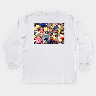 The Curious case of a lot of buttons Kids Long Sleeve T-Shirt